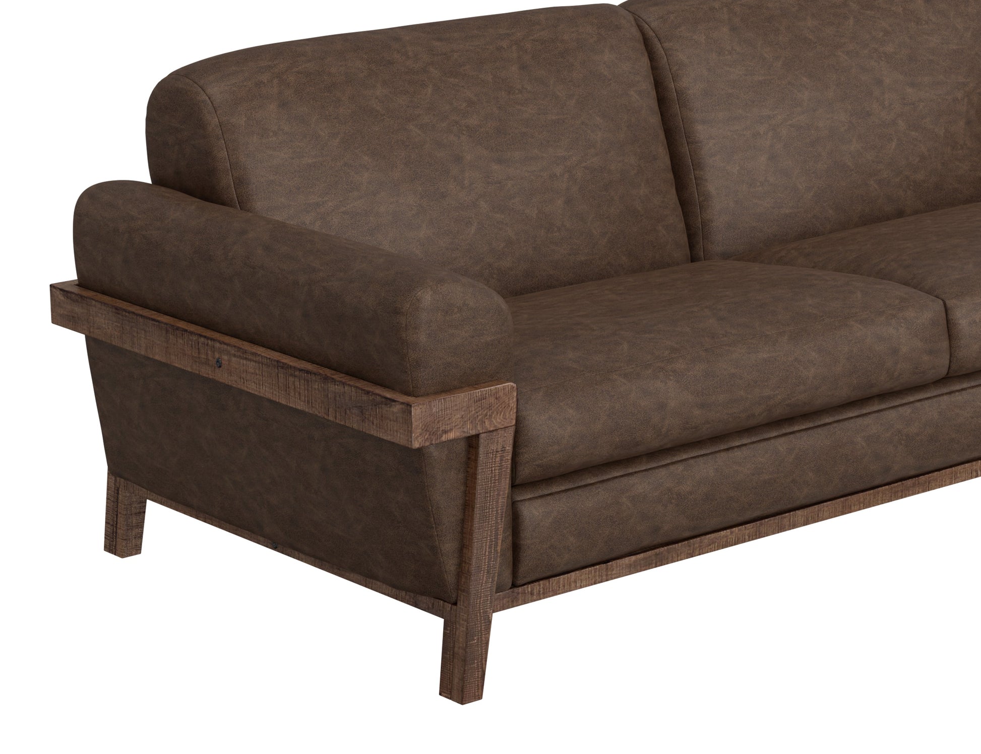 Wooden Frame & Base, Armchair - Chocolate Brown