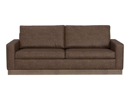 Wooden Frame & Base, Sofa - Chocolate Brown
