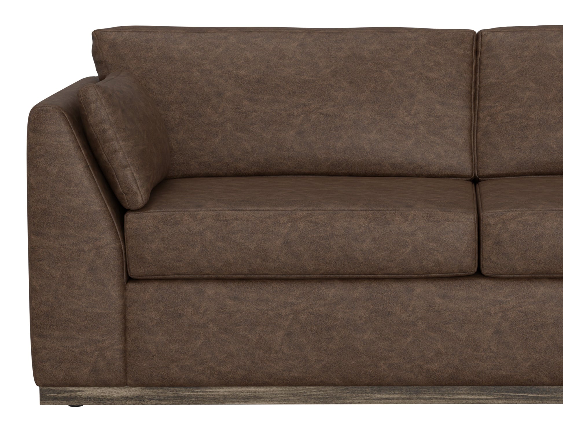 Wooden Frame & Base, Loveseat - Chocolate Brown