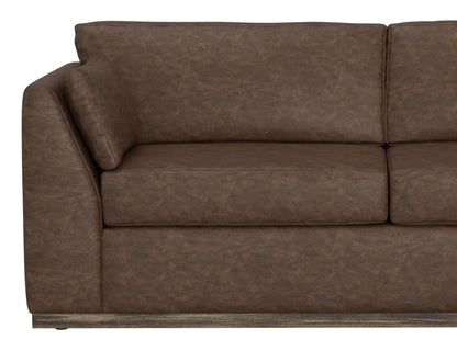 Wooden Frame & Base, Loveseat - Chocolate Brown
