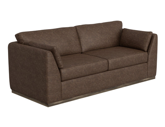 Wooden Frame & Base, Sofa - Chocolate Brown