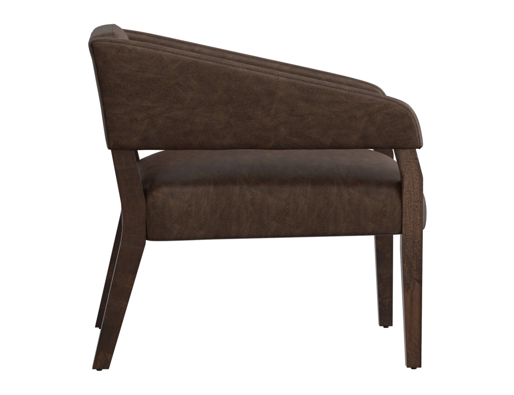 Wooden Frame, Armchair - Chocolate Brown