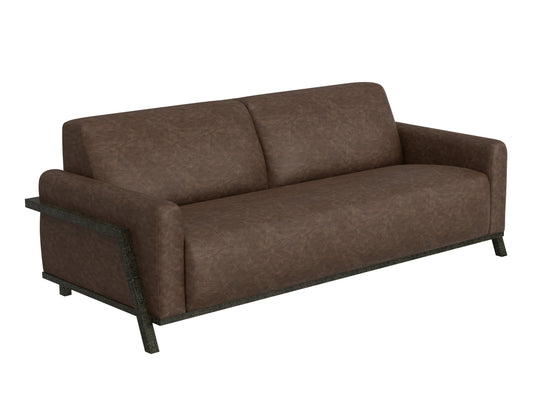 Wooden Frame & Base, Sofa - Chocolate Brown