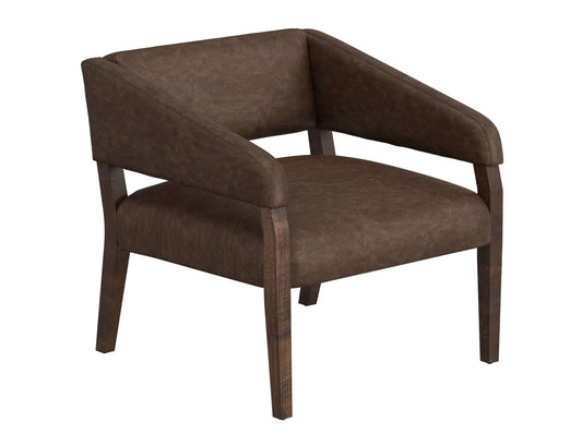 Wooden Frame, Armchair - Chocolate Brown