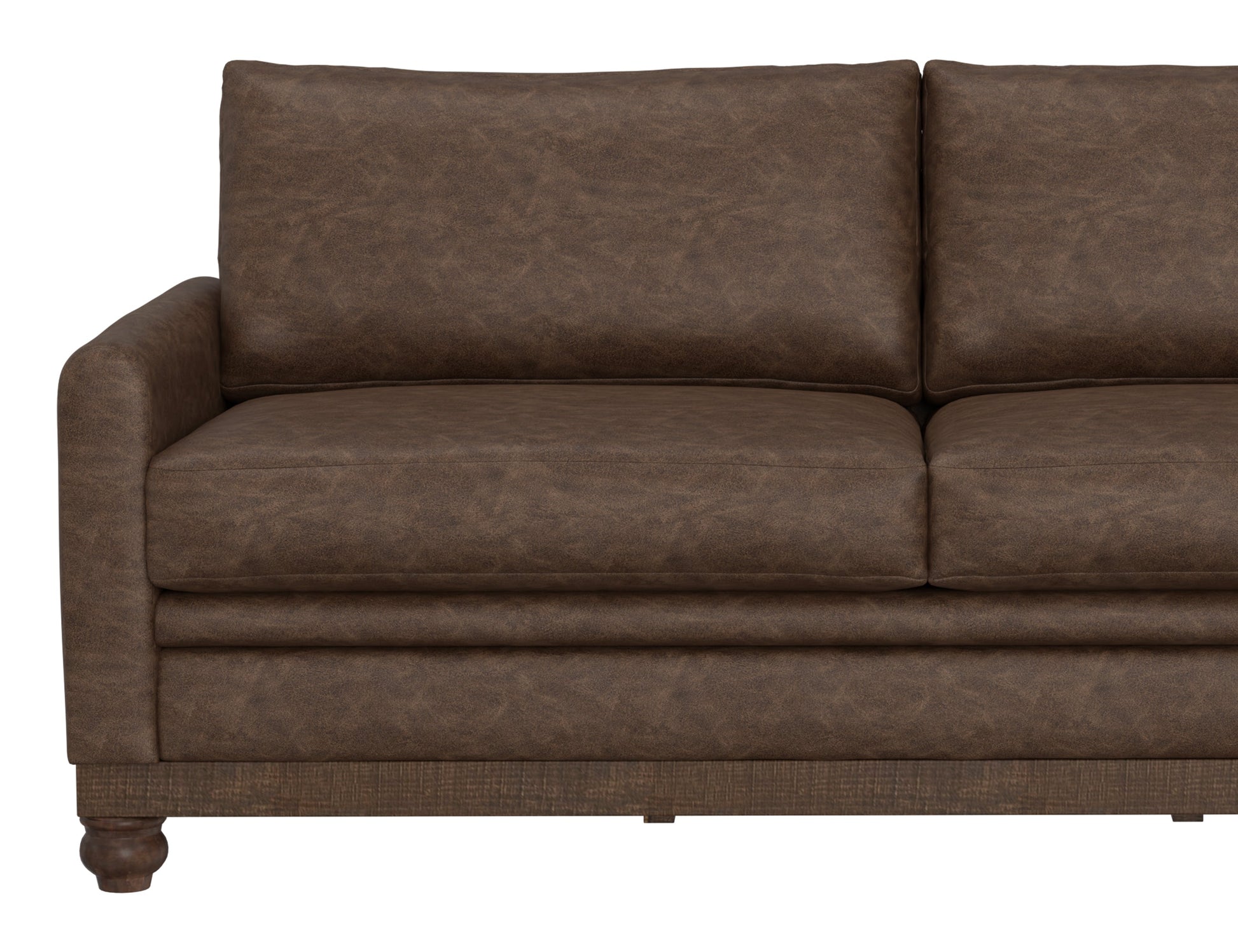 Wooden Frame & Base, Sofa - Chocolate Brown