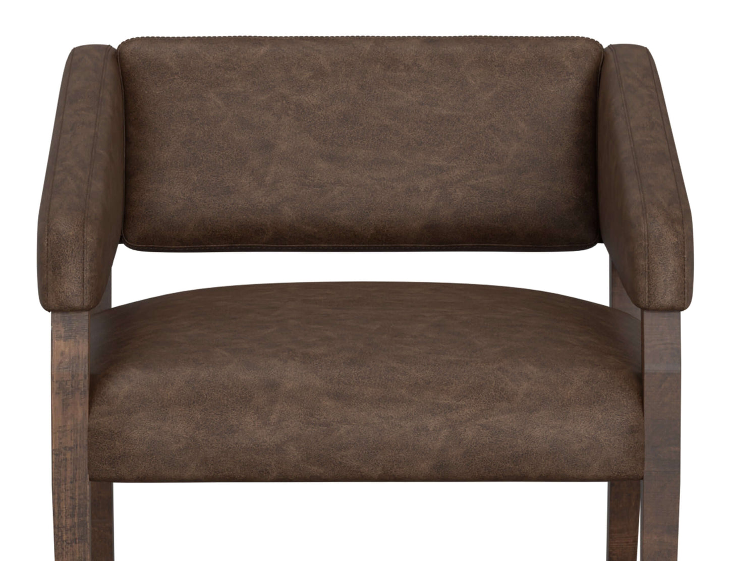 Wooden Frame, Armchair - Chocolate Brown