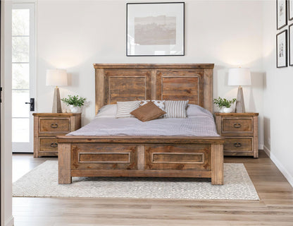 2 Drawer Nightstand - Two Tone Light Brown