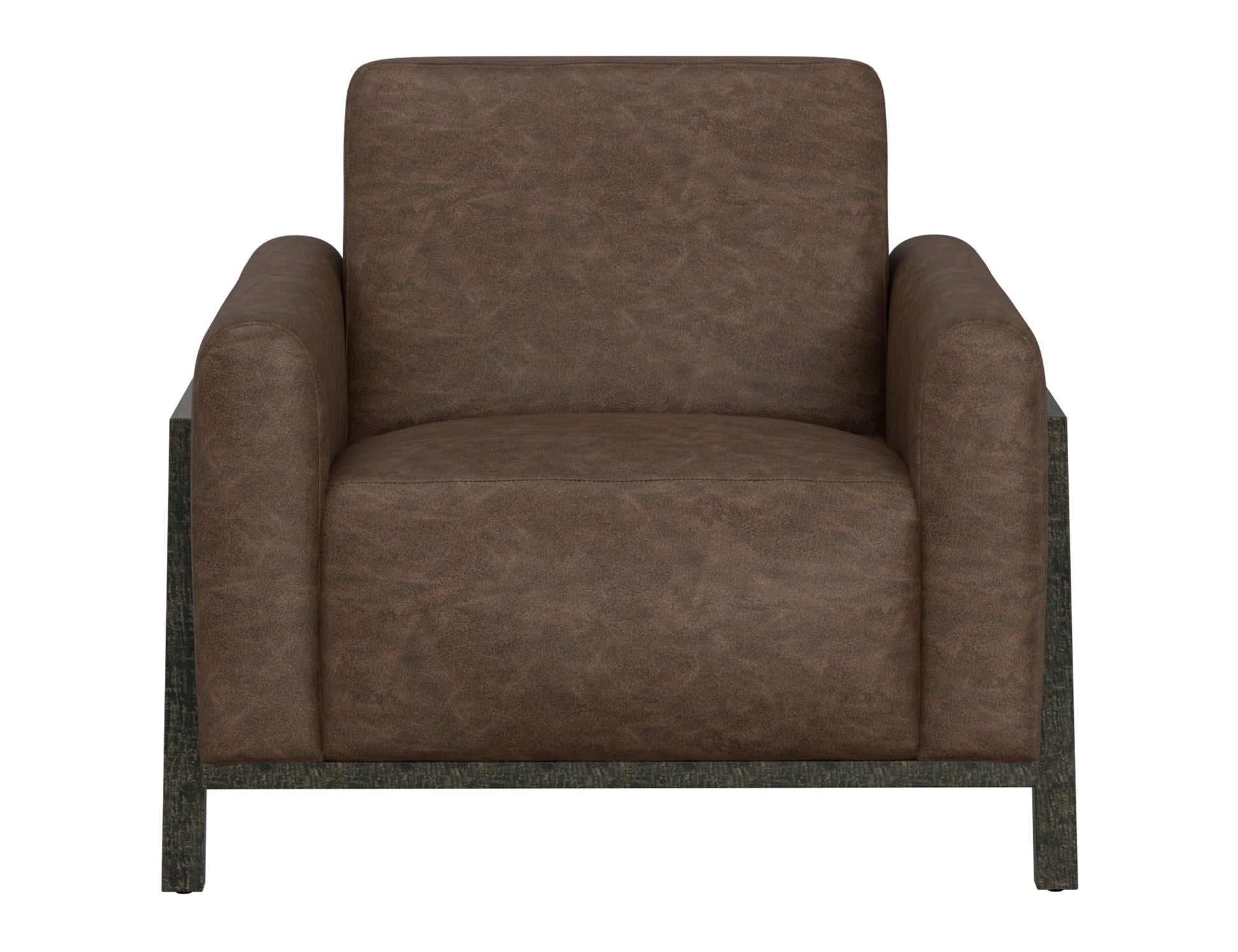 Wooden Frame & Base, Armchair - Chocolate Brown