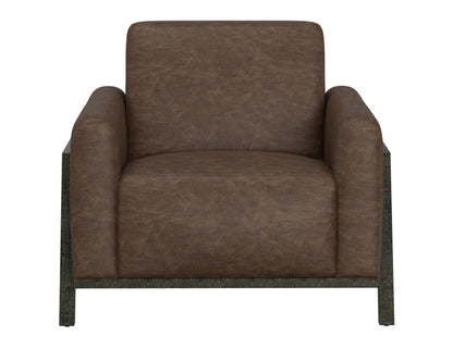 Wooden Frame & Base, Armchair - Chocolate Brown