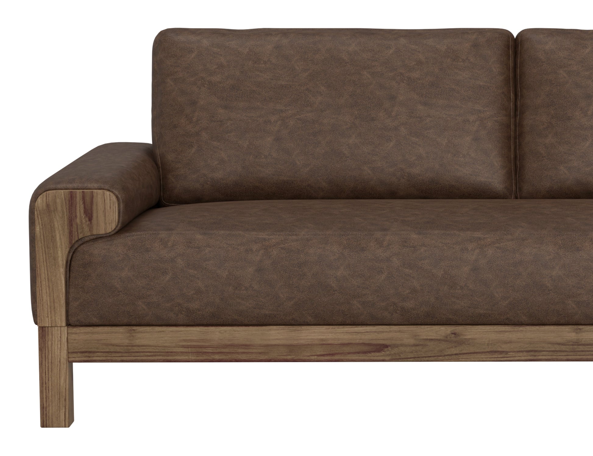Wooden Frame & Base, Armchair - Chocolate Brown