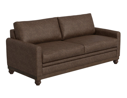 Wooden Frame & Base, Sofa - Chocolate Brown
