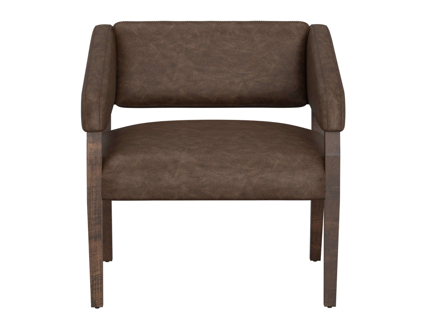 Wooden Frame, Armchair - Chocolate Brown