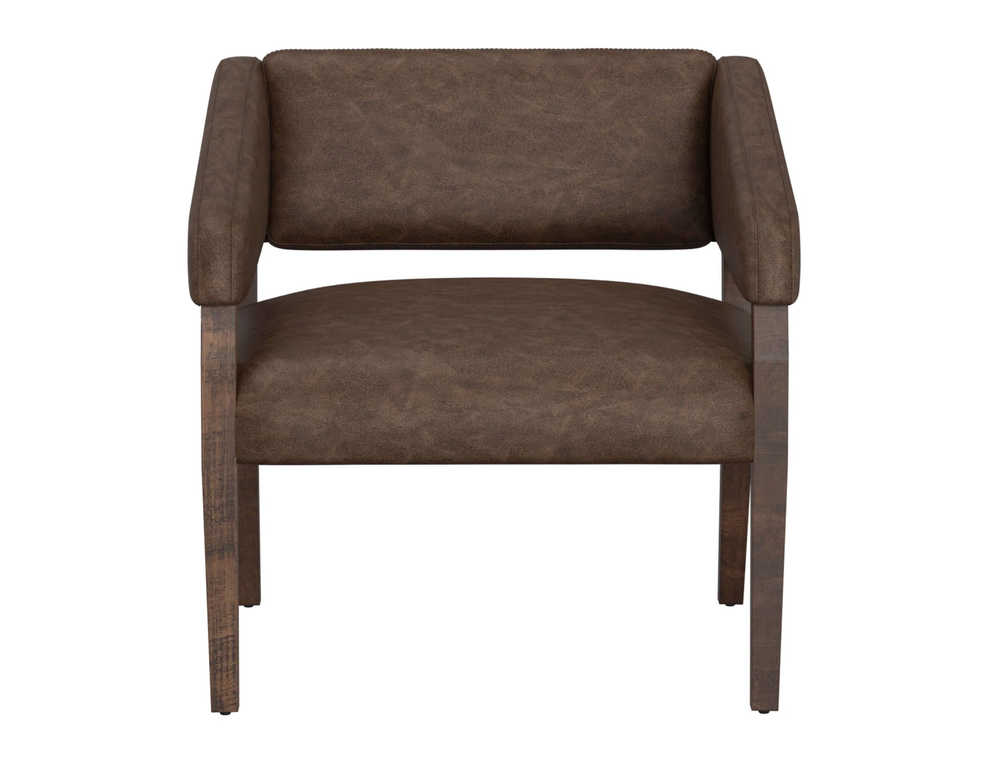 Wooden Frame, Armchair - Chocolate Brown