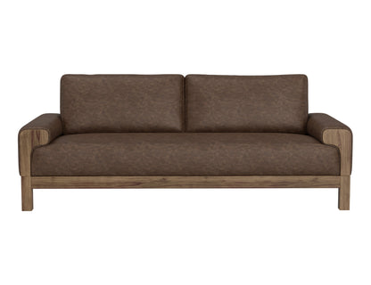 Wooden Frame & Base, Sofa - Chocolate Brown