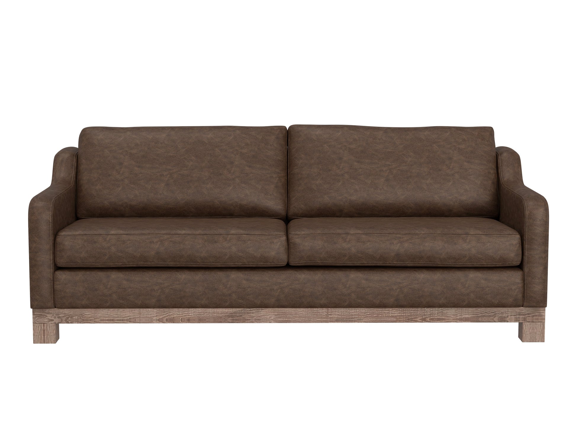Wooden Frame & Base, Sofa - Chocolate Brown