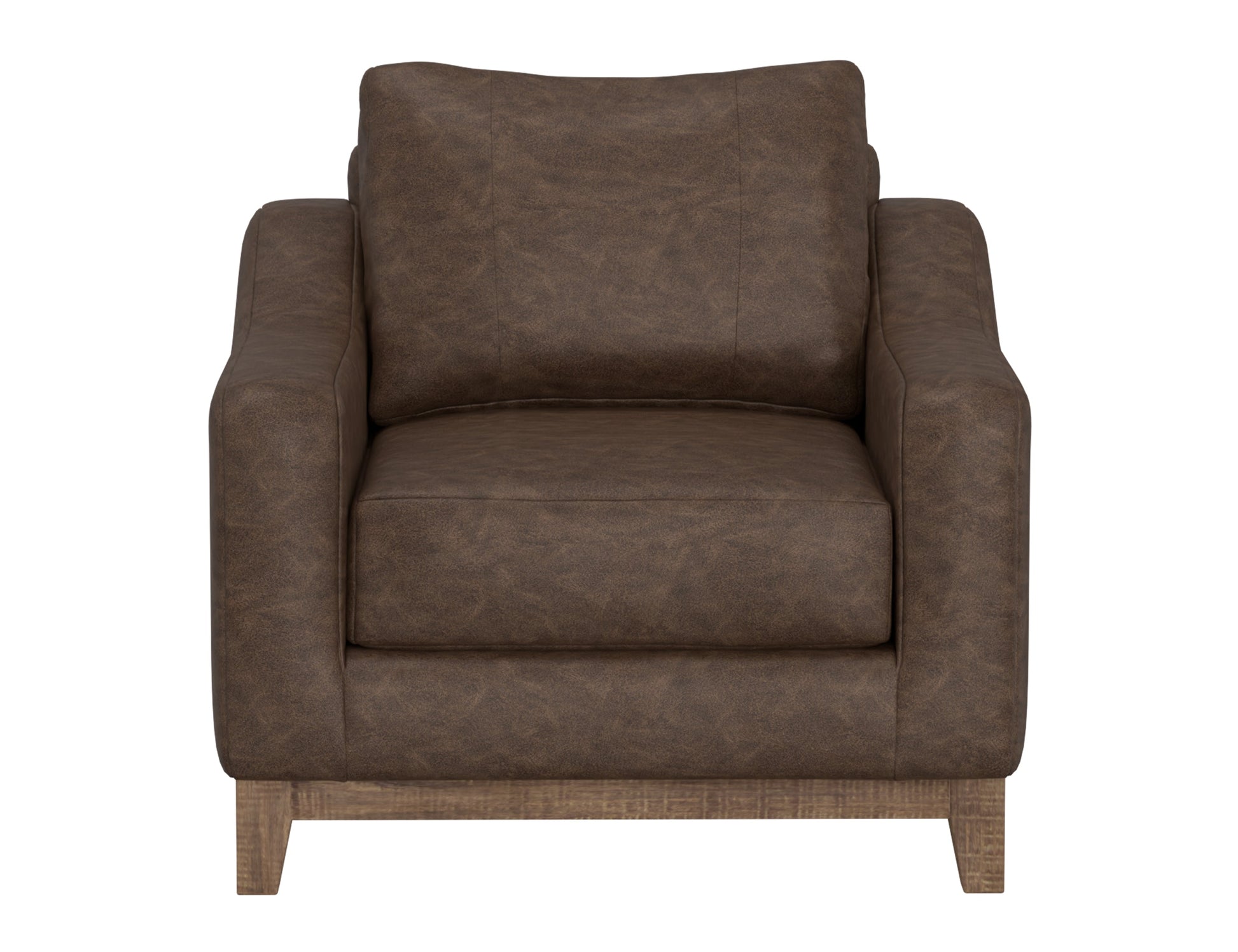 Wooden Frame & Base, Armchair - Chocolate Brown
