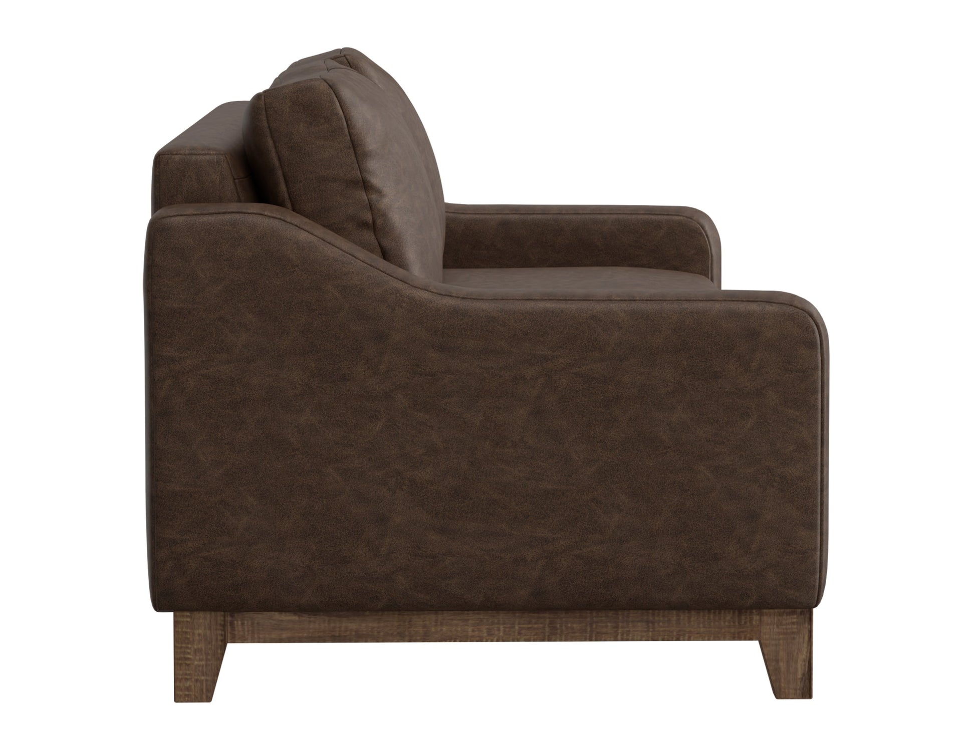 Wooden Frame & Base, Sofa - Chocolate Brown