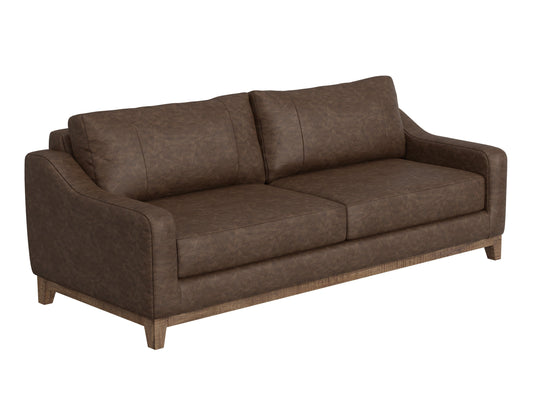 Wooden Frame & Base, Sofa - Chocolate Brown