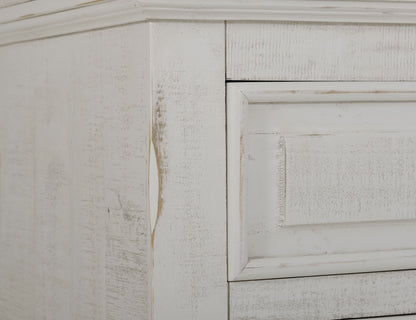 3 Drawer Nightstand - Distressed White