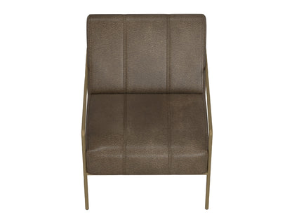 Wooden Frame & Metal Base, Armchair - Onyx