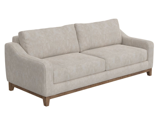 Wooden Frame & Base, Sofa - Ivory