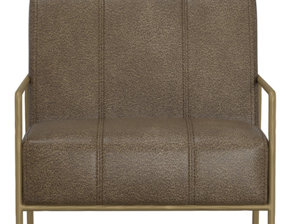 Wooden Frame & Metal Base, Armchair - Onyx