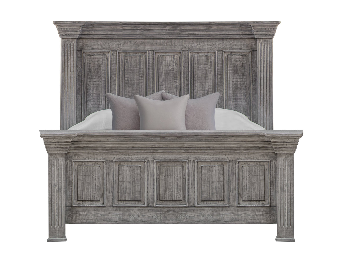 5/0 Footboard - Distressed Gray