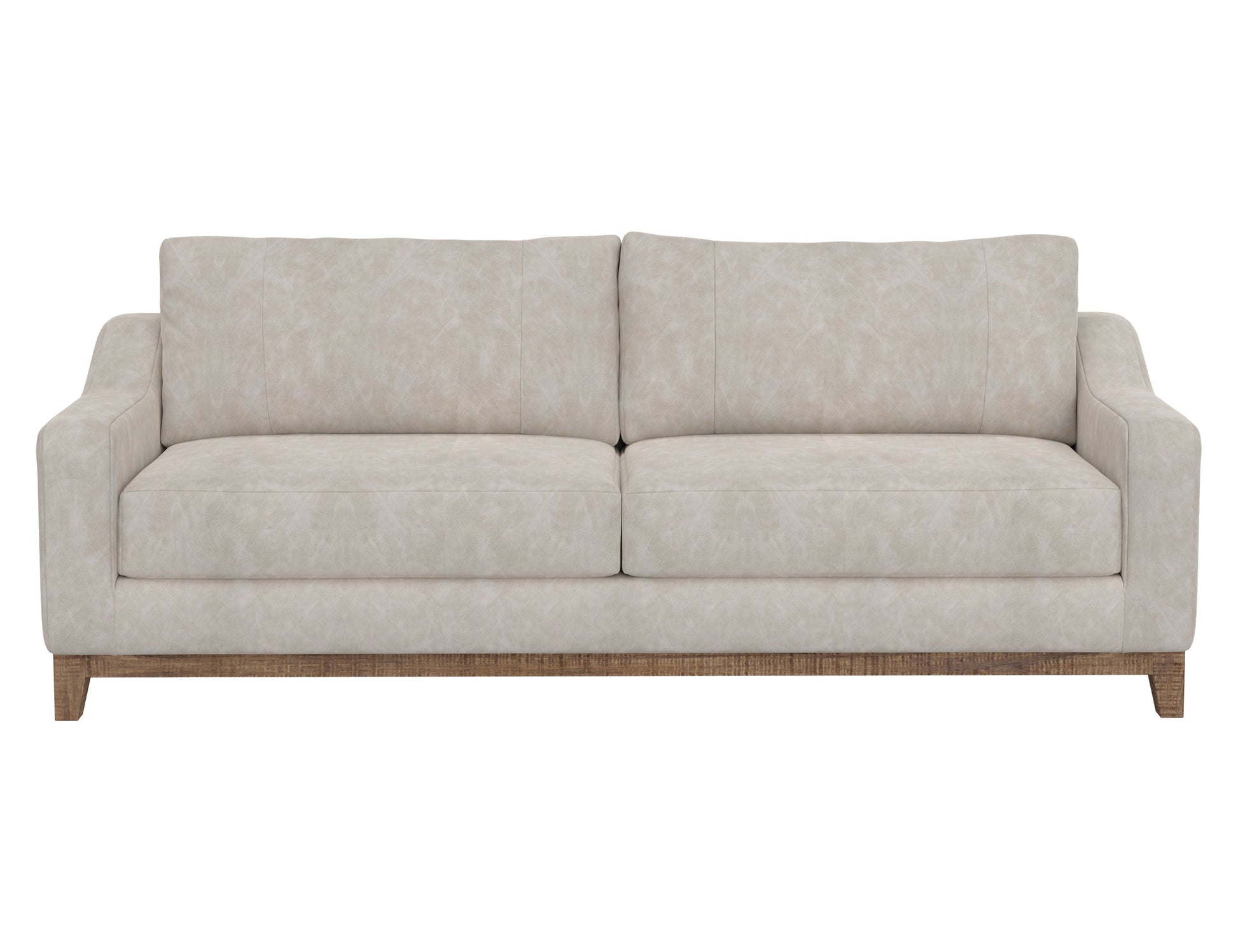 Wooden Frame & Base, Sofa - Ivory