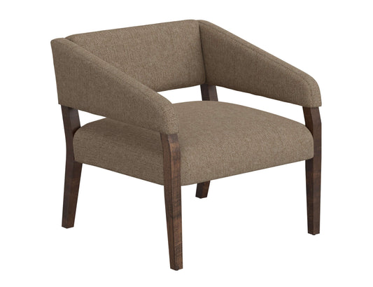 Wooden Frame, Armchair - Brown Camel
