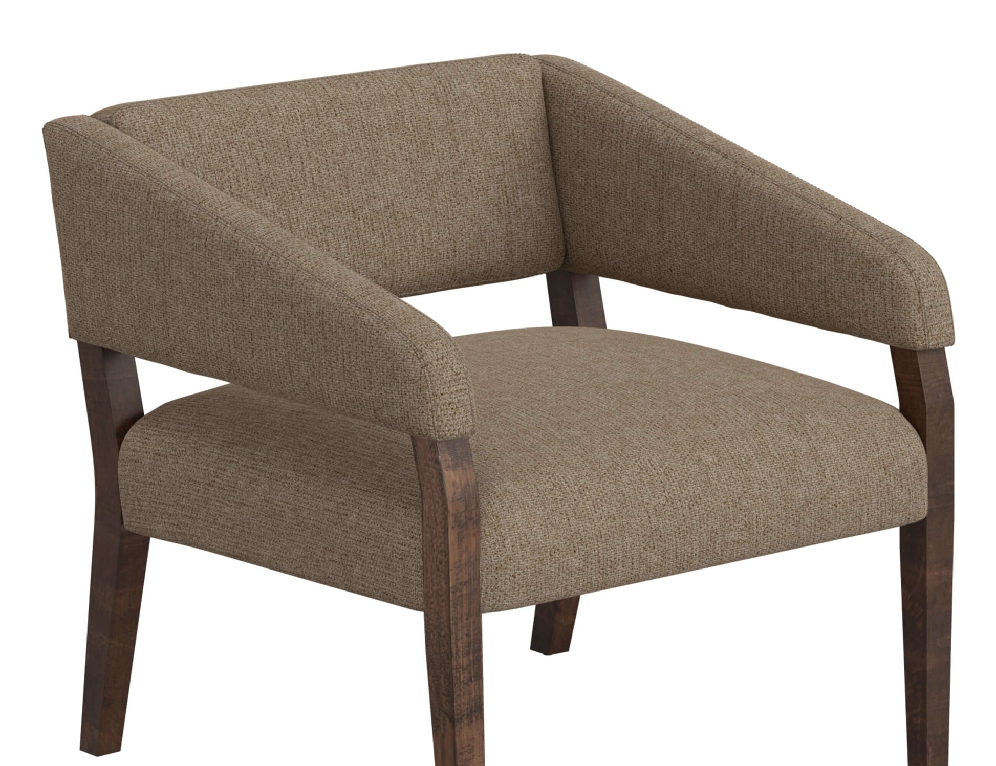 Wooden Frame, Armchair - Brown Camel
