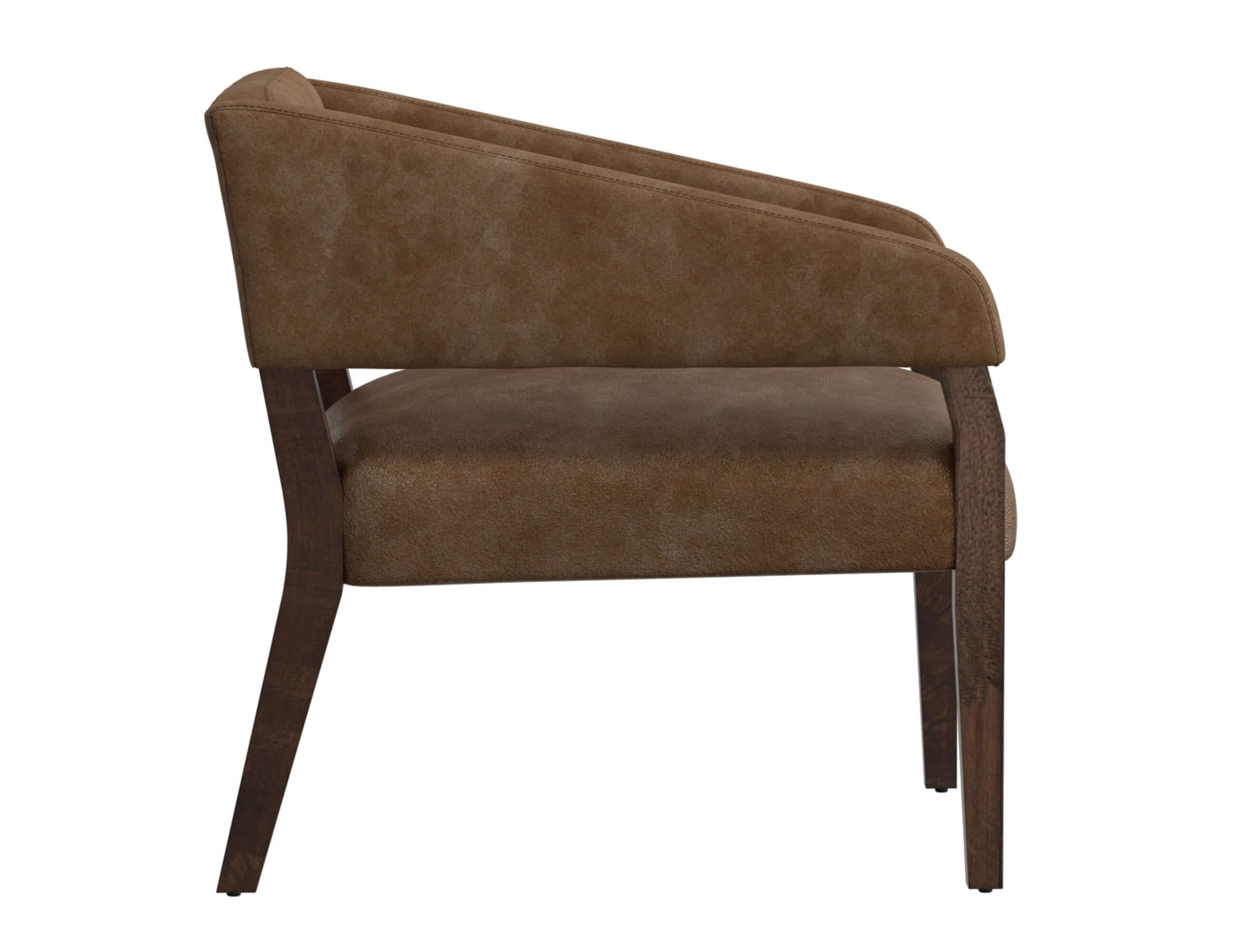 Wooden Frame, Armchair - Caramel Color