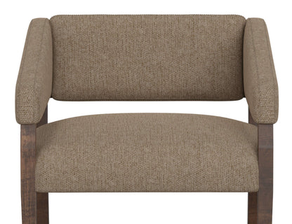Wooden Frame, Armchair - Brown Camel