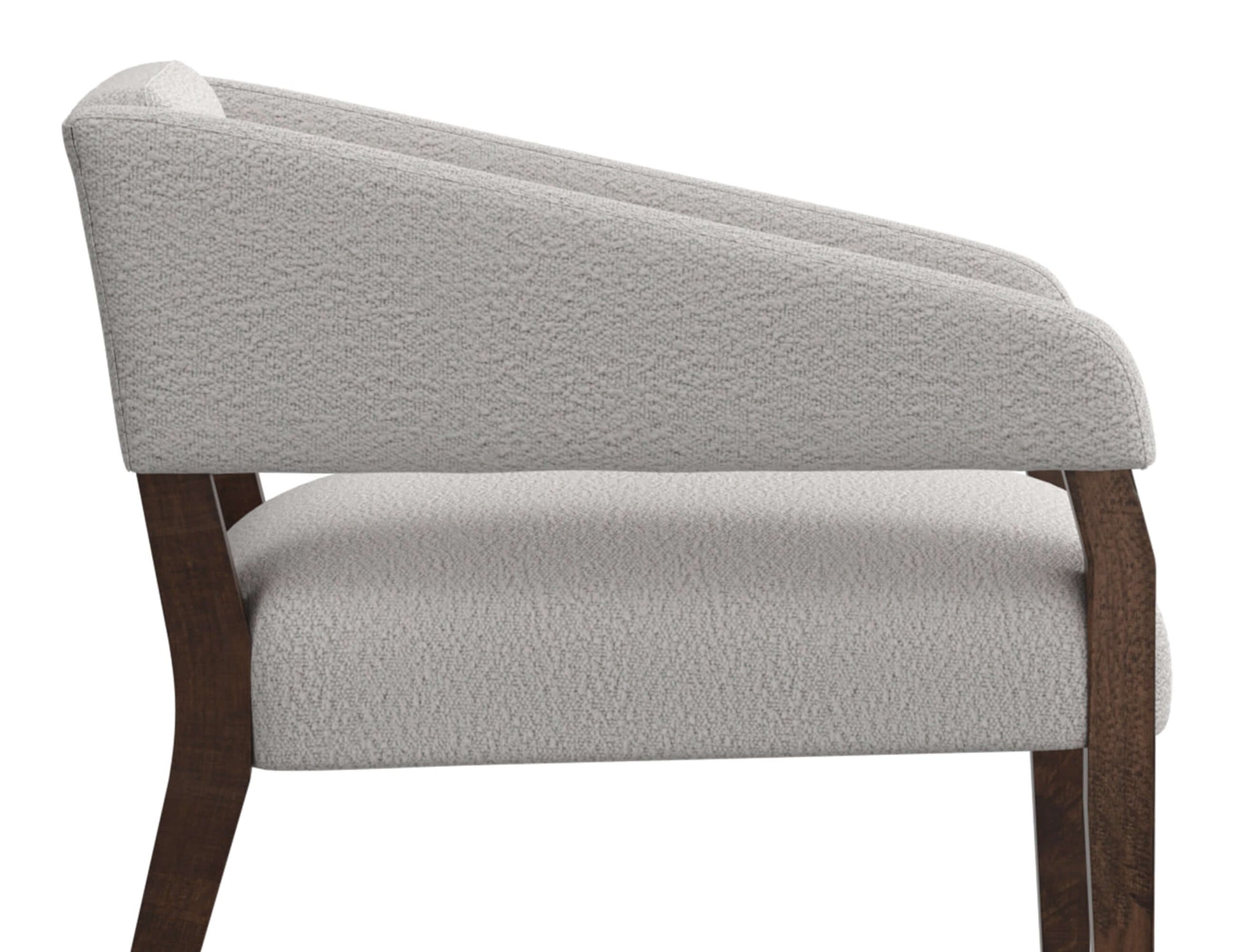 Wooden Frame, Armchair - Light Cream