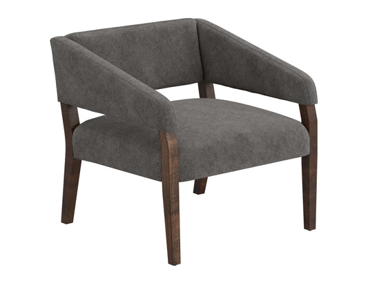 Wooden Frame, Armchair - Iron Gray