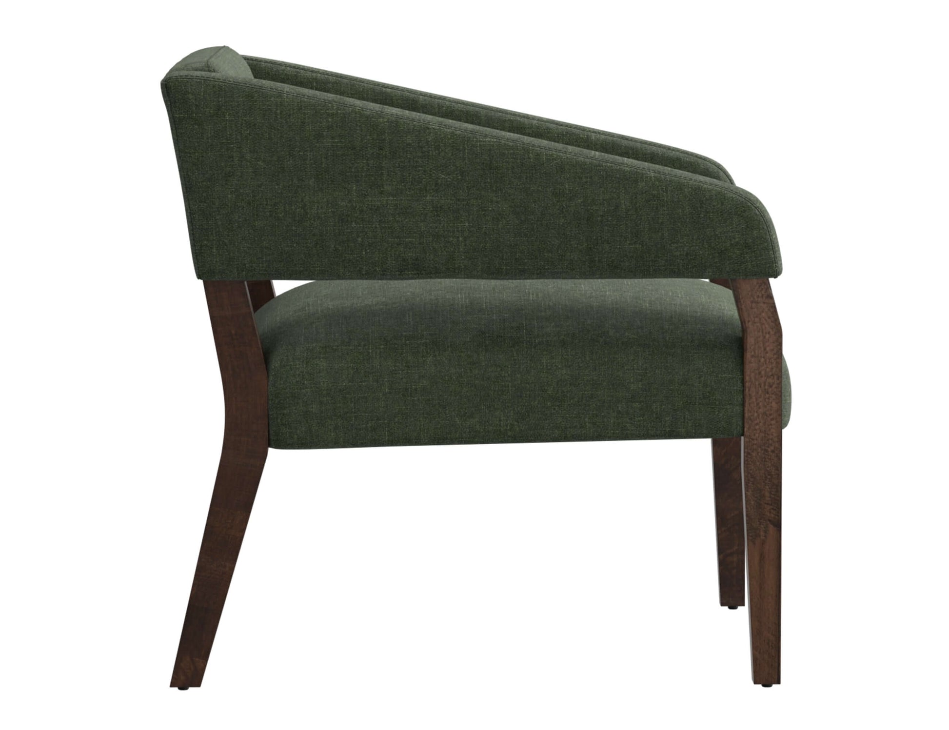 Wooden Frame, Armchair - Olive green