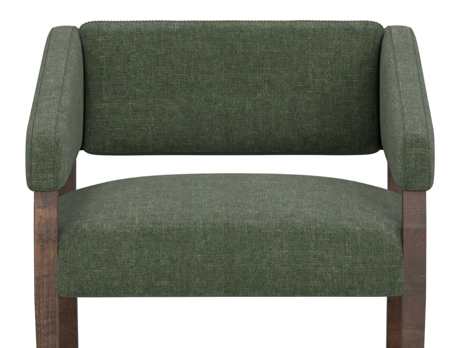 Wooden Frame, Armchair - Olive green