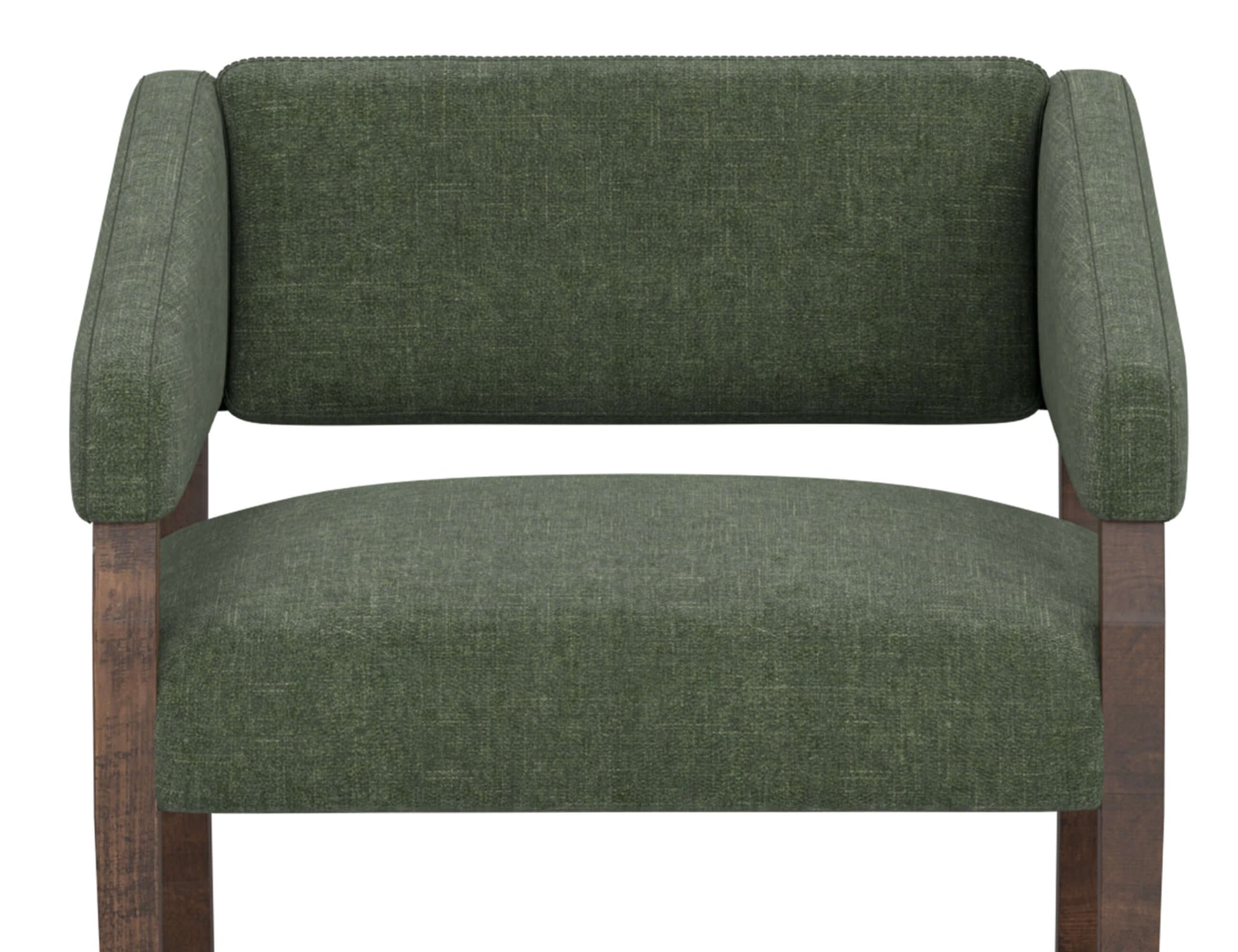 Wooden Frame, Armchair - Olive green