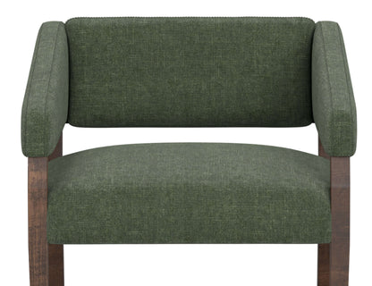 Wooden Frame, Armchair - Olive green