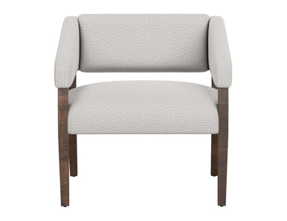 Wooden Frame, Armchair - Light Cream