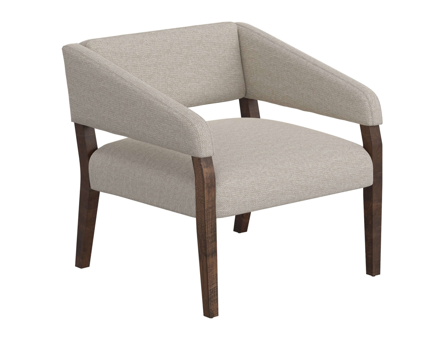 Wooden Frame, Armchair - Agreeable gray