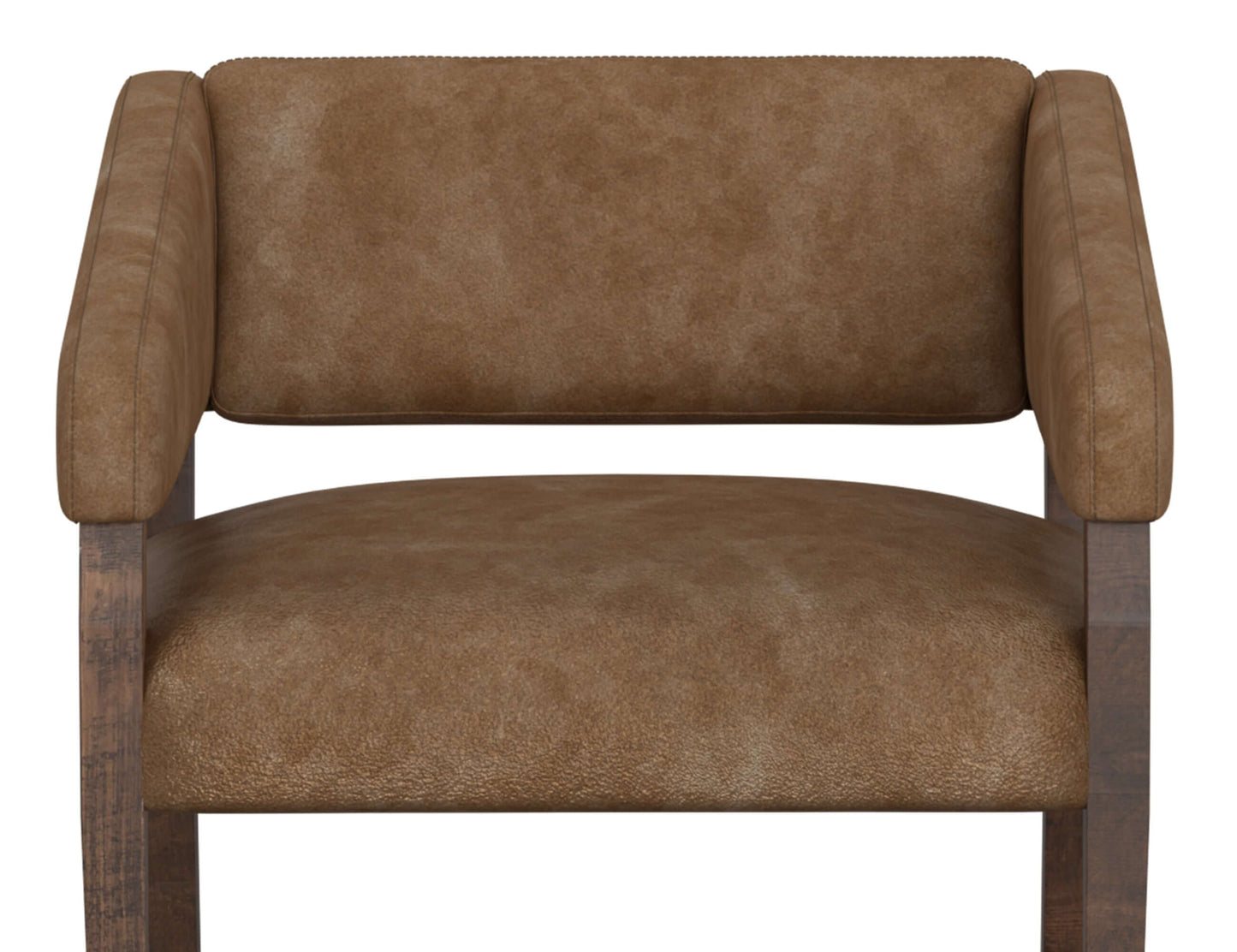 Wooden Frame, Armchair - Caramel Color