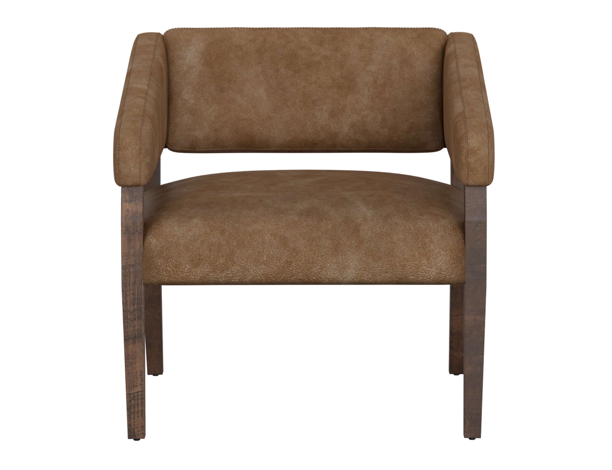 Wooden Frame, Armchair - Caramel Color