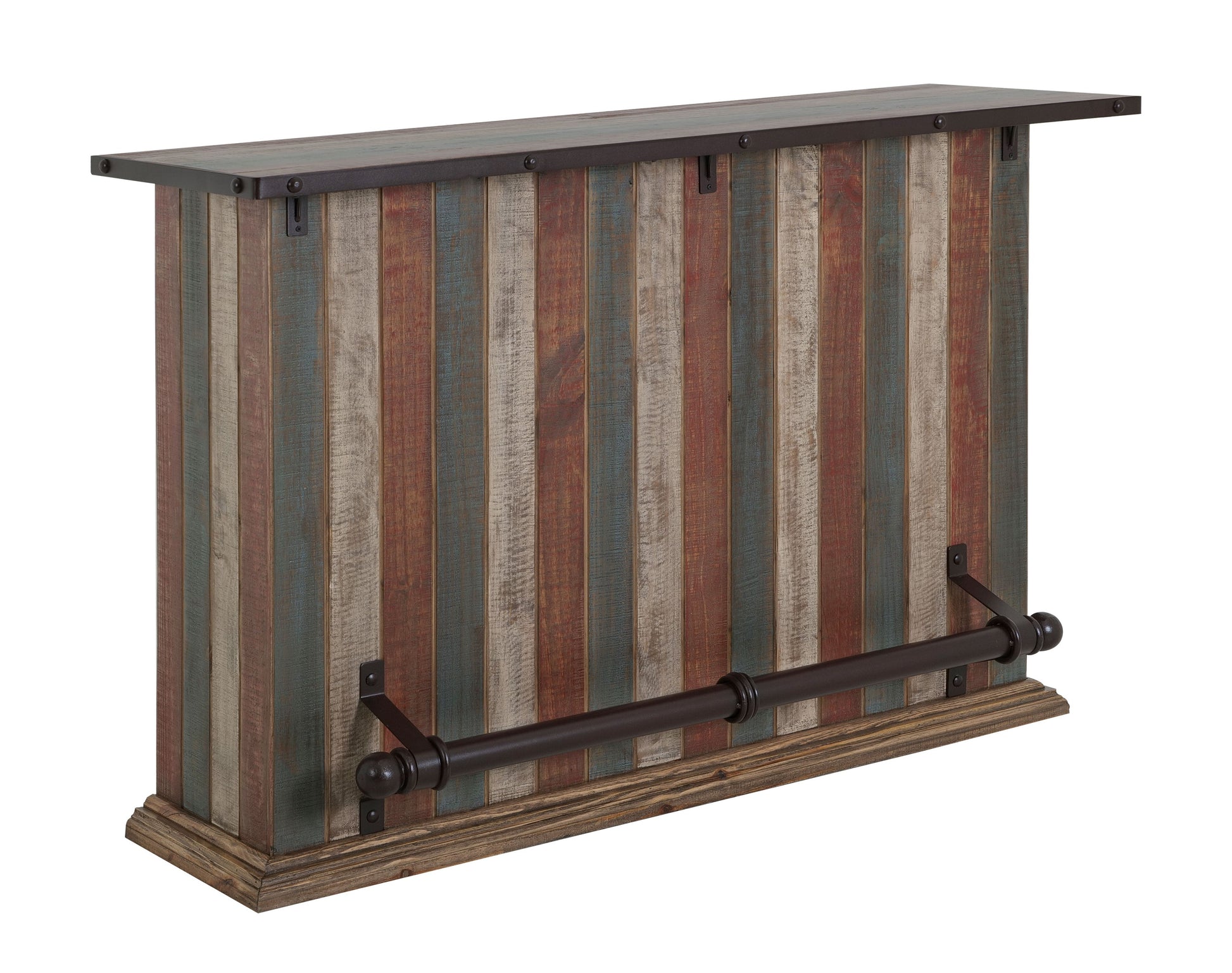 1 Drawer, 2 Door Bar - Multicolor