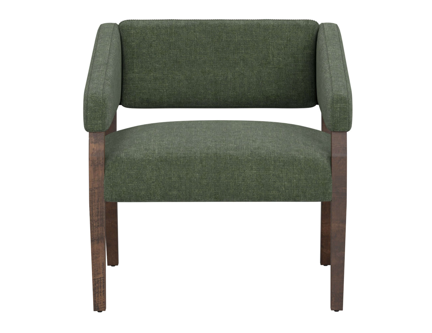 Wooden Frame, Armchair - Olive green