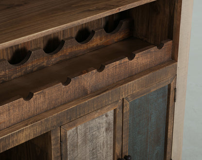 1 Drawer, 2 Door Bar - Multicolor
