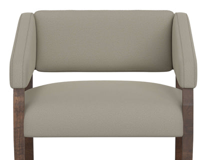 Wooden Frame, Armchair - Almond Gray