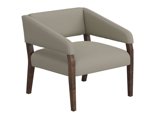 Wooden Frame, Armchair - Almond Gray