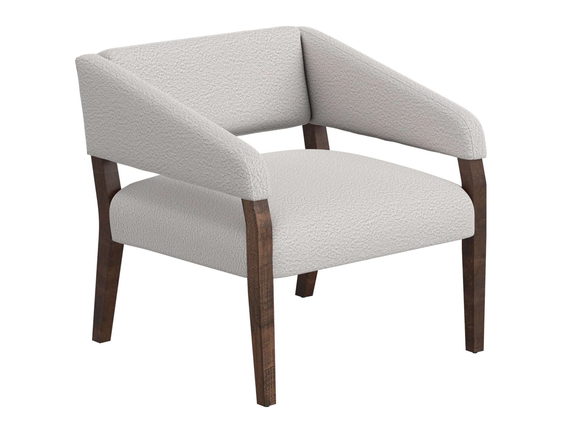 Wooden Frame, Armchair - Light Cream