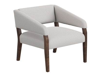 Wooden Frame, Armchair - Light Cream