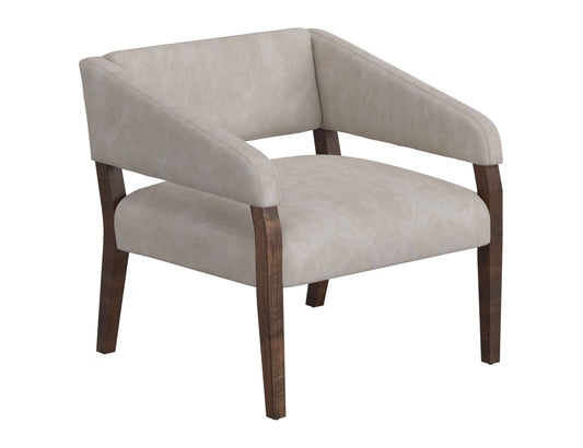 Wooden Frame, Armchair - Ivory